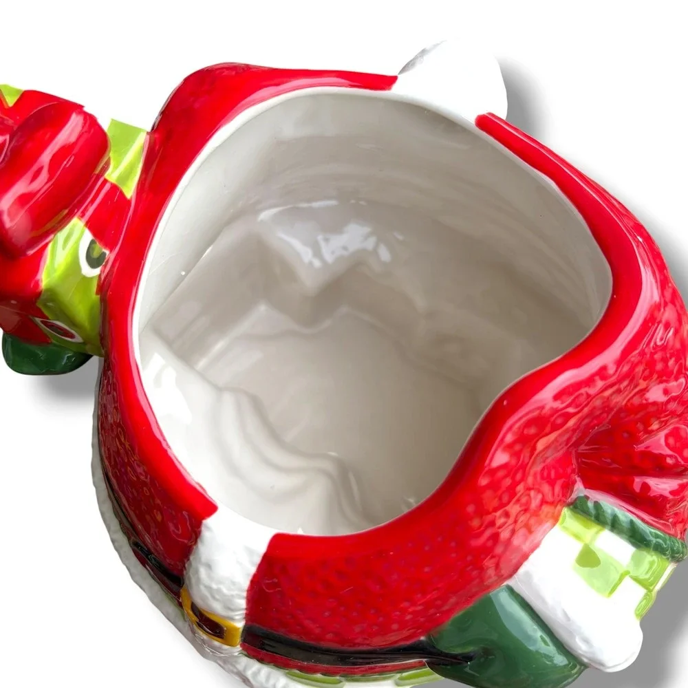 Fitz‎ and Floyd Holiday Cheer Santa Cookie Jar Christmas Ceramic Canister 2008